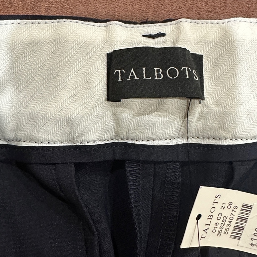 NWT Talbots Hampshire Ankle Pant Straight leg high waist Blue Sz 10 | $129 - Picture 12 of 14